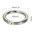 thumbnail image 2 of Unique Bargains 35x25x5mm Rond en Alliage de Zinc Ressort Porte O Boucle Clip Anneau, Ton Argent 5 Pack, 2 of 5