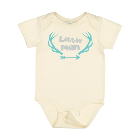 

Inktastic Little Man Little Boy Deer Antlers Arrow Gift Baby Boy Bodysuit