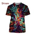 thumbnail image 1 of Trendy Graffiti Paint Vertigo Neon Painted Abstract 3D Printed T Shirt Colorful Hypnotic Distorted Line Unisex Short Sleeve Tees, 1 of 5