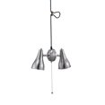 thumbnail image 3 of HomeRoots 468882 Two Light Industrial Silver Hanging Light, 3 of 3