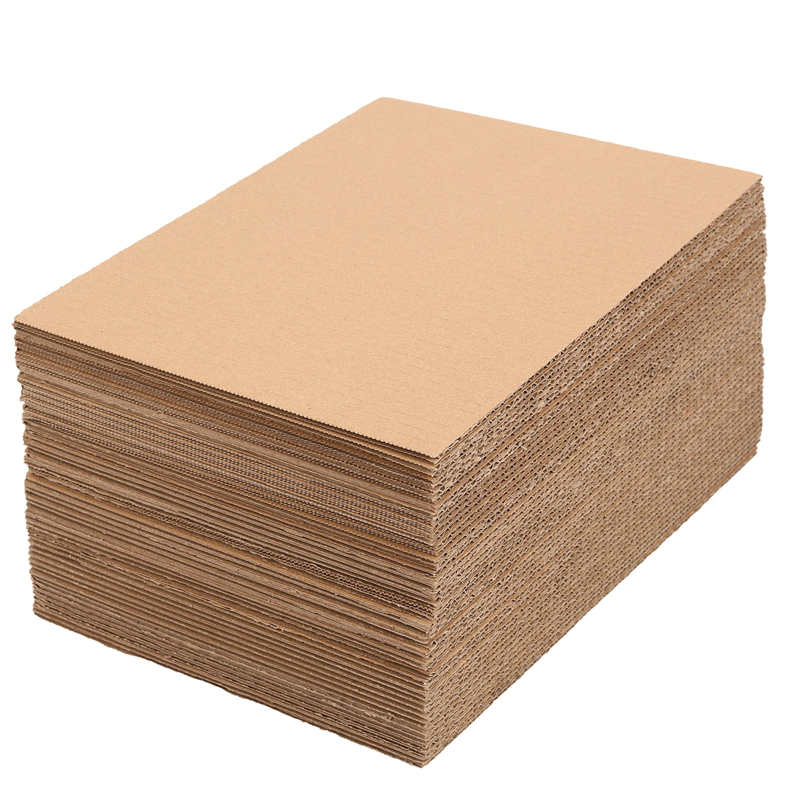 KINJOEK 100 Packs Corrugated Cardboard Sheets 11 x 14 x 1/16 Inches, Brown  Kraft Corrugated Cardboard for Packaging