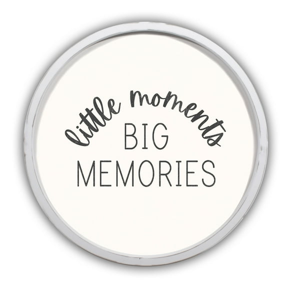 Creative Products Little Moments Big Memories 20 x 20 Round White Framed Print