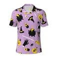 thumbnail image 2 of Daiia Cute Halloween Pattern Men’s Polo Shirts,Solid Deck Shirt,Classic Fit, Breathable Cotton Polo for Casual and Sport Wear-Medium, 2 of 7