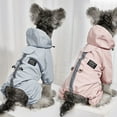 thumbnail image 2 of Dog Raincoat Waterproof Dog Rain Jacket with Reflective Strap and Leash Hole Rainy Day Pet Clothes Windproof Puppy Cat Rain Coat (Pink,M), 2 of 7