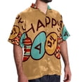 thumbnail image 2 of Easter Font Men's Casual Poplin Button Down Short Sleeve Shirts for Summer Beach - Unisex, 2 of 6