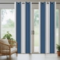 thumbnail image 4 of Lake Blue Stripes Outdoor Curtains for Patio Waterproof,Windproof Privacy Curtains with Weighted Bottom,Minimalist Abstract Vertical Lines Outside Drapes for Picnic Garage Yard Cabana 54"x84" 1 Panel, 4 of 8