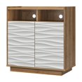 thumbnail image 4 of Ameriwood Home Wynn 2-Door Accent Cabinet , Natural with Faux Wave Door Fronts, 4 of 13