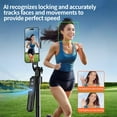 thumbnail image 4 of 70.9" AI-Powered 360° Rotation Face & Motion Tracking Tripod Stand with Dual Ring Fill Lights, Remote Control, and Selfie Stick Functionality – Ideal for Vlogging, Live Streaming, and Video, 4 of 6