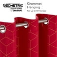 thumbnail image 4 of Deconovo Gold Diamond Foil Print Blackout Curtains for Living Room, 52x63 inches, 2 Panels(Red), 4 of 5