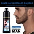 thumbnail image 2 of Tinte para barba para hombres, marrón oscuro, champú 3 en 1 para barba y cabello, cubre rápidamente las canas, larga duración., 2 of 5