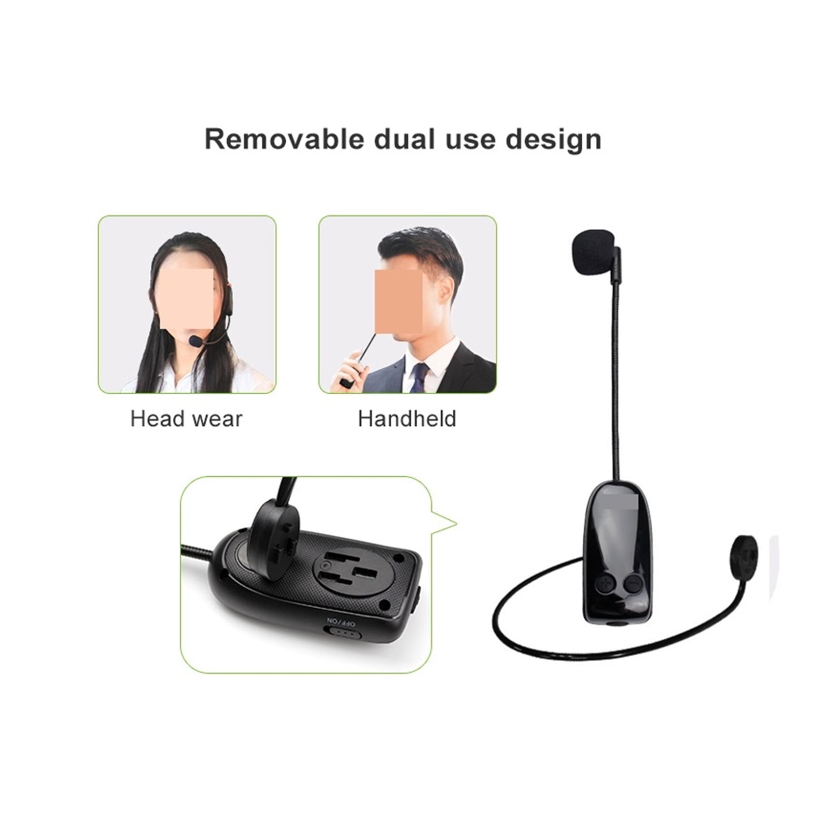 UHF Wireless Microphone Headset Handheld Mic System 3.5/6.5mm Receiver For Voice Amplifier Speakers ,Powerful Sound