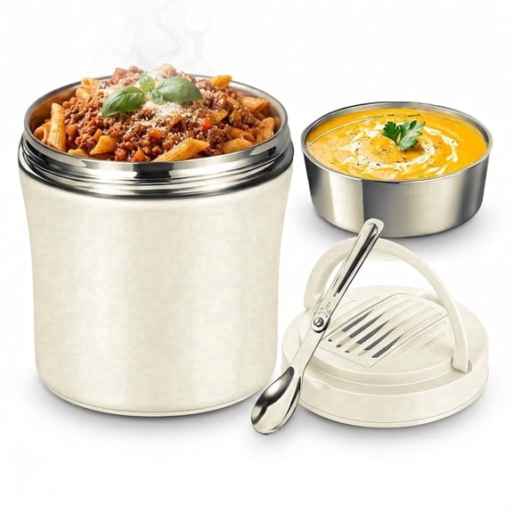 40 oz Vacuum Insulated Food Jar for Hot Food, 5.5 inch Leakproof Stainless Steel Lunch Box with Wide Mouth, Soup Container for Adults, Work, Travel and Meal Prep