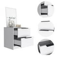thumbnail image 5 of Xukmct Wood Nightstand with Metal Handle and 2 Drawers, Beside Table for Home, Bedroom, White, 5 of 6