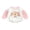 Pink, variant on Bagilaanoe Newborn Baby Girl Boy Rompers Letter Print Long Sleeve Bodysuits 6M 12M 18M 24M Infant Contrast Color One Piece Short Jumpsuit