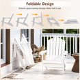 thumbnail image 6 of Gymax 4PCS Patio Folding Adirondack Chair Weather Resistant Cup Holder Yard White, 6 of 9