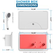 Leisure Coachworks LCW-SHWR-LKW, White Shower Box Kit, for RV Camper