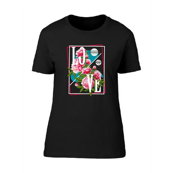 Love Broken Flower Art T-Shirt Women -Image by Shutterstock, Female x-Large