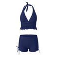thumbnail image 7 of Linfrsh Women's High Waisted Bikini Sets Bathing Suit for Women Tummy Control Two Piece Swim Suit 2025 Swimsuit Blue,M, 7 of 7