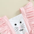 thumbnail image 5 of Bagilaanoe Newborn Baby Girl Easter Rompers Dress Print Fly Sleeve Bodysuits 3M 6M 9M 12M Infant Patchwork A-line Dresses, 5 of 7