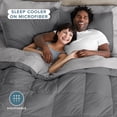 thumbnail image 3 of Bare Home 7-Piece Bed-in-a-Bag - California King, Gray with Light Gray Sheet Set, 3 of 9