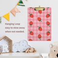 thumbnail image 5 of FMSHPON Strawberry Pink Plaid Cute Clipboard Hardboard Wood Nursing Clip Board and Pull for Standard A4 Letter 13x9 inches, 5 of 5