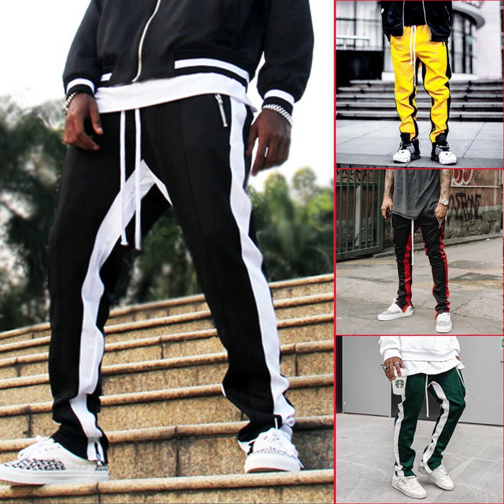 SUNSIOM Mens Slim Fit Sports Gym Pants 