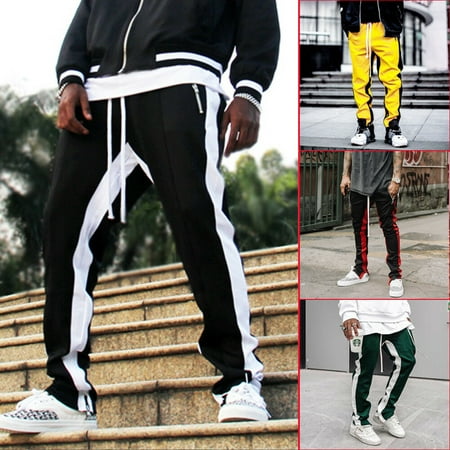 SUNSIOM Mens Slim Fit Sports Gym Pants Jogging Running Trousers Tracksuit