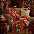 thumbnail image 3 of Christmas Cats Festive Red Grid Santa Hats Scarves, Festive Pet Portrait Pattern, Warm Flannel Blanket for Living Room and Bedroom, Cat Lovers Christmas Gift, Pet Lover Home Decor, 3 of 9