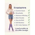 thumbnail image 4 of HUGH UGOLI Women's Bamboo Knee High Socks | Comfort Seam Long Dress Socks, Soft & Lightweight | 4 Pairs, Ultra Violet, Shoe Size: 5-8, 4 of 5