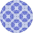 thumbnail image 1 of Ahgly Company Machine Washable Indoor Round Transitional Heavenly Blue Area Rugs, 3' Round, 1 of 7