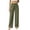 *Army Green, variant on ClodeEU Women's Elastic Waist Straight Leg Pants With Pockets,Solid Color Casual Fashion Trousers ,Women's Plus XXL