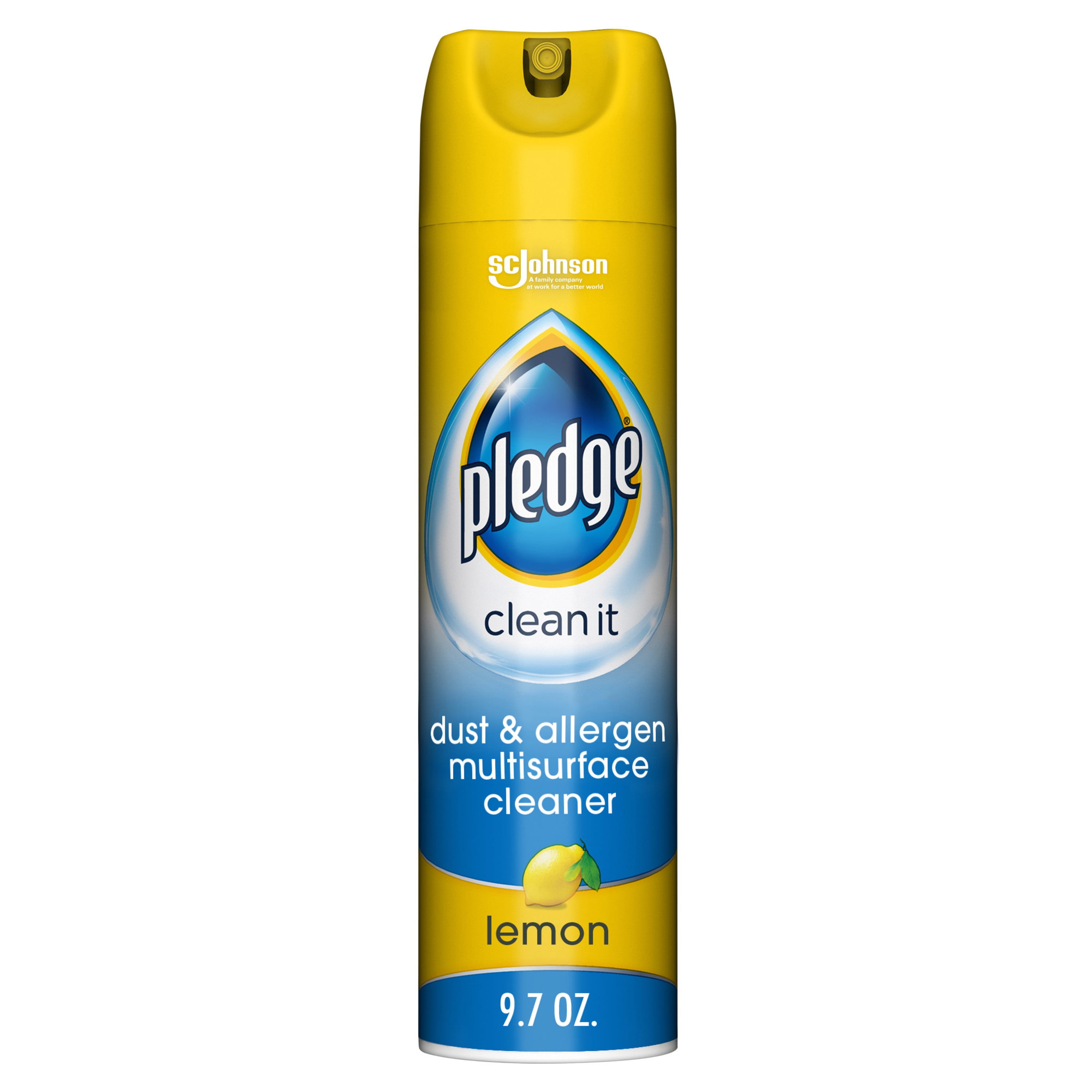 Pledge Clean It Dust & Allergen Multisurface Cleaner Spray, Lemon Scent