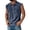 06# Navy, variant on Qwertyu Sleeveless Shirts for Men Vintage Distressed Washed Button V Neck Polo Shirts Vintage Gym Tops Khaki 3XL