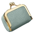 thumbnail image 1 of Almacenamiento Bolso Monedas Portátiles Cuero Genuino Lock Pequeño Mini Lindo Broche Billetera Compras Cita, 1 of 6
