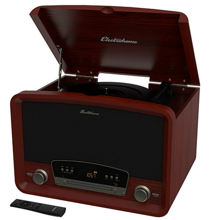 Electrohome Kingston 7-in-1 Vintage Vinyl Record Player Stereo System ...