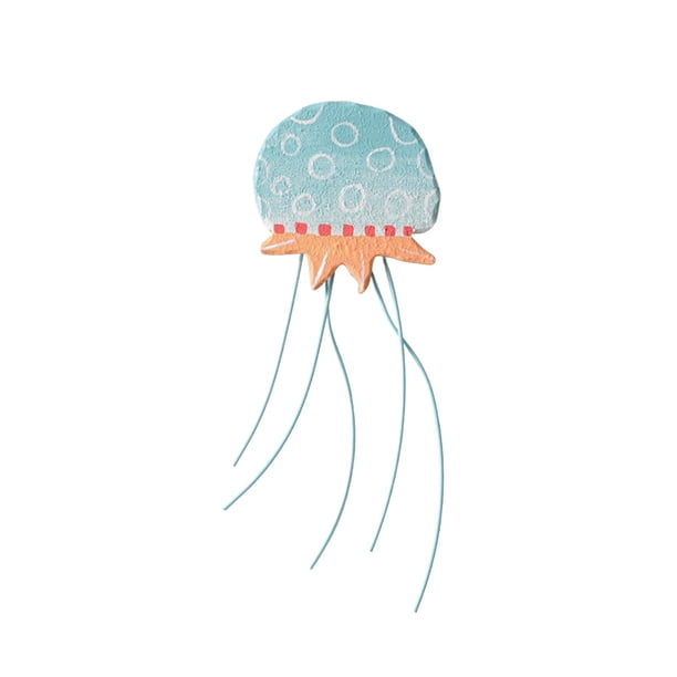 Escultura de pared de medusas para colgar en la pared, diseño de medusas con temática de playa Azul claro