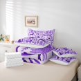 thumbnail image 6 of Homewish Cute Cat Animal 7pcs Queen Bedding,Purple Flowers Plants Bedding Comforter Set Queen,Reversible, 6 of 8