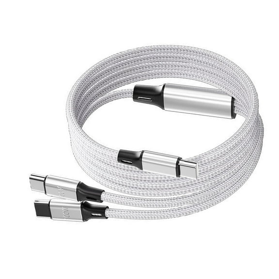 2 in 1 USB C to USB C Cable 100W USB C to Double USB C Charging Cable Fast Charging for Phone Laptop Office Travel