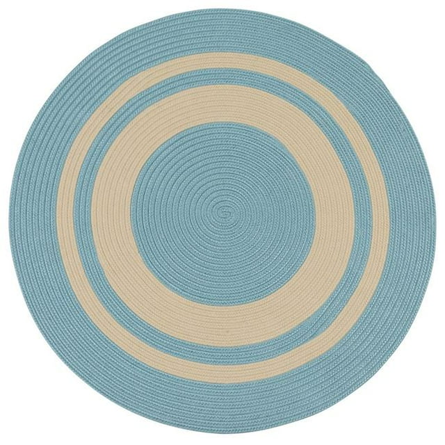 Colonial Mills Rug CN30R108X108 Coronado Round Braided Rug Federal Blue - 9 ft.