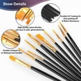 thumbnail image 7 of Paint Brushes Set, Emlimny 20 Pcs Paint Brushes for Acrylic Painting, Oil Watercolor Acrylic Paint Brush, Artist Paintbrushes for Body Face Rock Canvas, Adult Drawing Arts Crafts Supplies, Black, 7 of 7