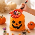 thumbnail image 4 of Ailezt Halloween Decor Halloween Trick Or For Kids Pumpkin Candy Tote With Hand Handle Reusable Candy Holder For Halloween Party & Decorations, 4 of 4