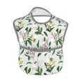 thumbnail image 2 of Hirioo Lilies Flowers for Baby Waterproof Pocket Bib Adjustable Closed for Babies Toddlers with Large Pocket 6-24Months, 2 of 8