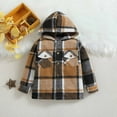 thumbnail image 2 of breaise Baby Boys Girls Denim Jacket Kids Toddler Button Down Jeans Jacket Top Hooded Coat Outwear Casual Hoodie Shacket Jacket with Pockets, 2 of 4