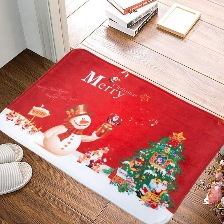 Winter Decorative Doormats Creative Snowman Holiday Welcome Floor