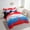 Blue Red, variant on Erosebridal American City New York Bedding Sets Twin Size, Football Soccer Comforter Sets with Sheets, Sports Theme Reversible Bed Set, Breathable Bedroom Decor, 7pcs