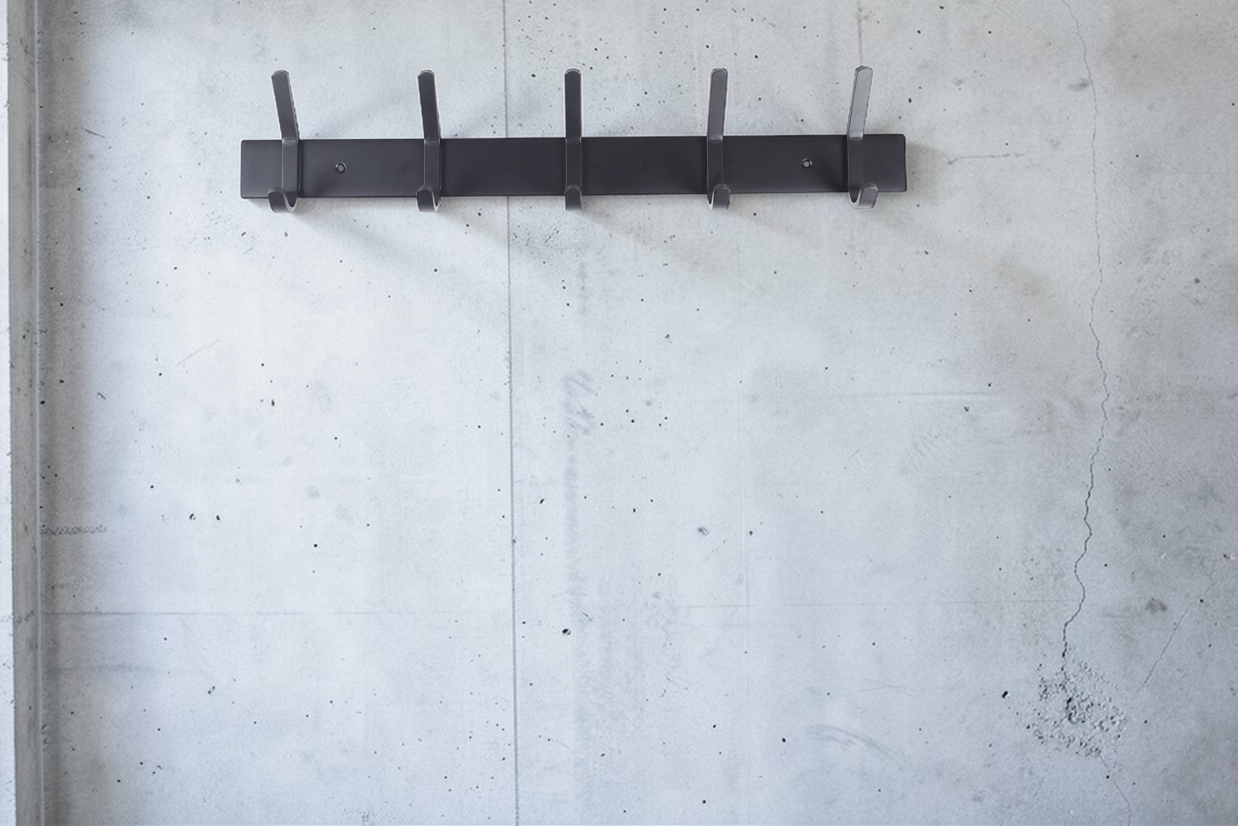 Mainstays 15.5" 5 Hook Matte Black Metal Hookboard