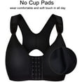 thumbnail image 5 of Nebility Post-Surgical Bra Wide Adjustable Straps with Front Closure Wirefree(Black Large), 5 of 8