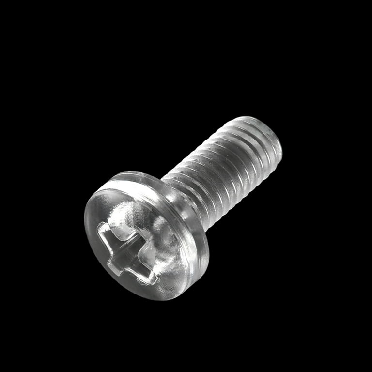 10 PCS White Nylon M6x12mm Pan Head Phillips Machine Screws - Nylon66/PC Material, 94V-2 Rated