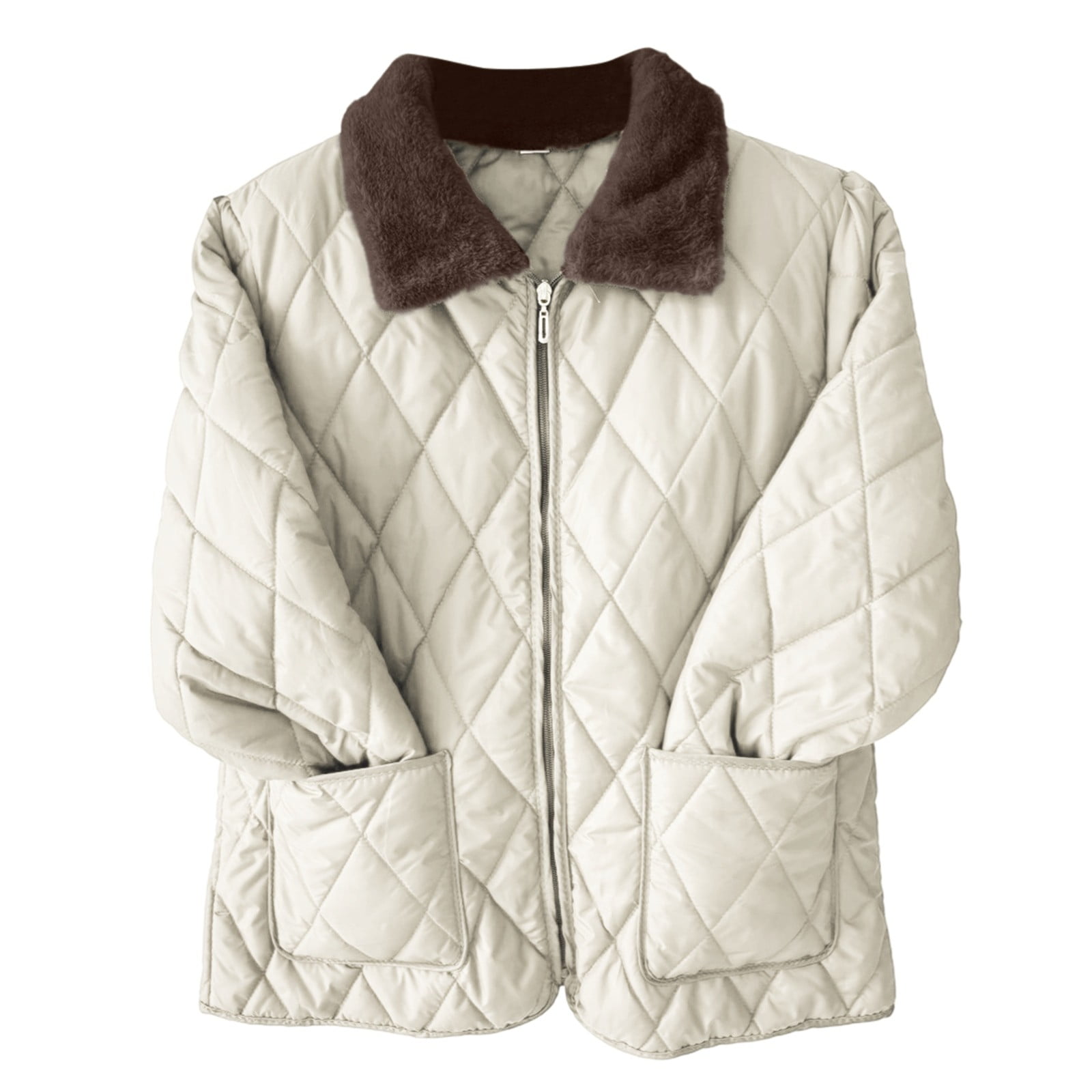 Veste Matelassée Bouffante Pour Femme - Manteau D'hiver Chaud, Col Montant, Poches - Coupe Ample Et Décontractée