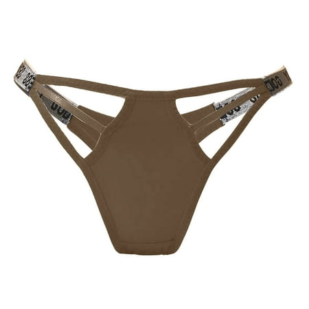 Vblhal Black 2024 Friday Women Sexy Strappy Lingerie Letter Panties Micro Underwear Hollowout G-String Thong for Sexy Play Naughty Tanga Panty